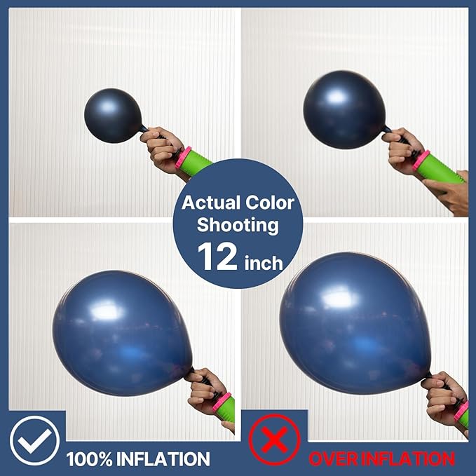 PartyWoo Navy Blue Balloons 140pcs Different Sizes of 18 12 10 5 Inch Dark Blue Balloon Arch Kit Garland for Graduation Wedding Sports Theme Boy Baby Shower Men Birthday Party Decorations Blue-Y72