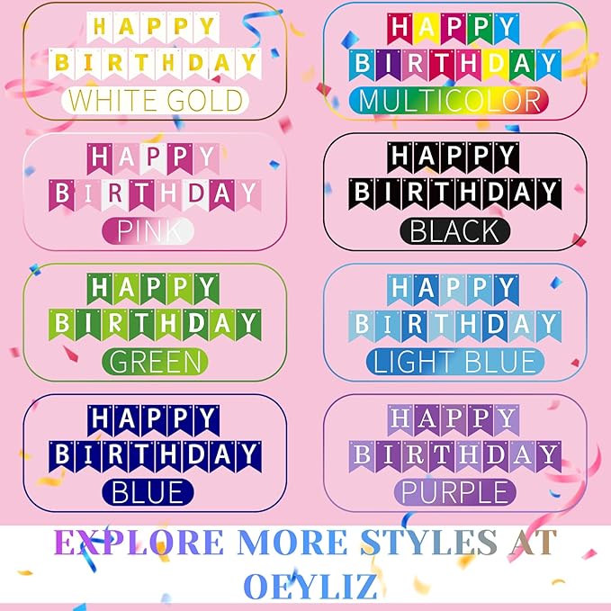 Happy Birthday Banner Black Happy Birthday Sign Birthday Decorations for Birthday Party Backdrop Wall Decor Black Birthdays Sign for Men Women Party Supplies