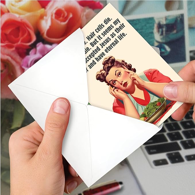 NobleWorks, Funny Birthday Greeting Card with 5 x 7 Inch Envelope (1 Card) Bday Cells Die C10832BDG