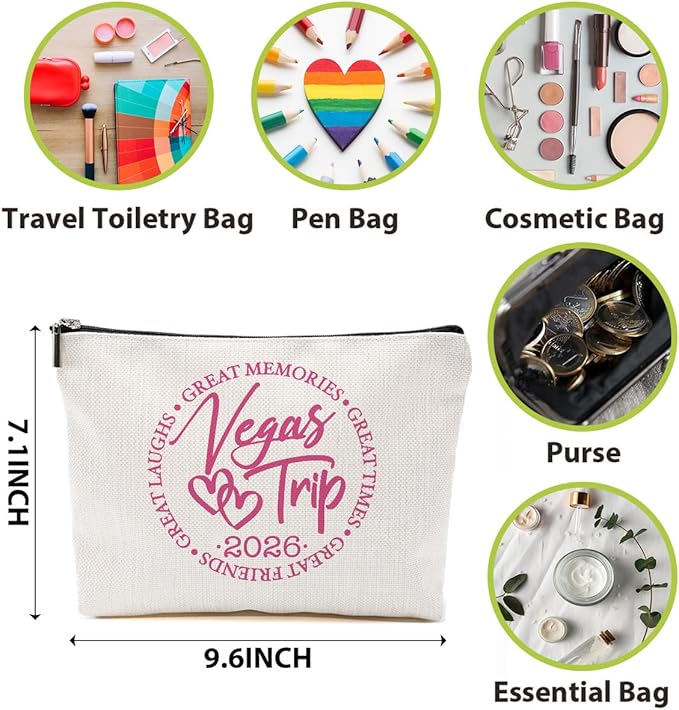 1 Pcs 3 Pcs 4 Pcs Makeup Bag, Girls Trip Gifts Favors Girls Weekend Gifts, Friendship Gifts for Women Bestie Bride