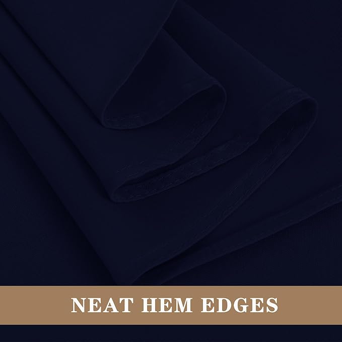 Fitable Navy Rectangle Tablecloths for 6 Foot Tables, 6 Pack - 70 x 108 Inches - Stain Resistant and Washable Table Clothes, Polyester Fabric Table Covers for Wedding, Party, Banquet, Buffect