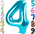 40 Inch Large Numbers Balloon, 4 Light Blue Ballon for 4th 14 40 44 Birthday Party, Balloon 4 Number for Graduations Wedding Supplies