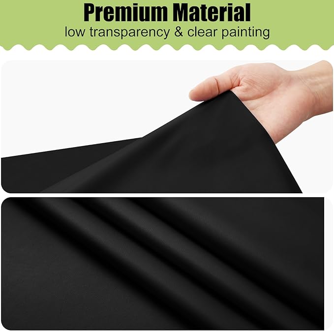 Smiry Disposable Table Cloth - 6 Pack, 54 x 156 Inch Waterproof Rectangle Tablecloths for Parties, Decorative Plastic Table Cover, Leakproof & Sturdy, Black