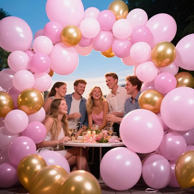 KAWKALSH Light Pink Balloon Arch Kit 111Pcs 18 12 5 Inch Latex Party Balloons Garland for Birthday Baby Shower Wedding Engagement Anniversary Christmas Party Decorations