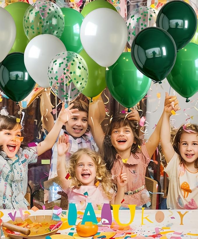 300 Pcs Green Balloons 12 Inch Different Shades of Green Party Balloon Set, of For Jungle Safari Party Supplies