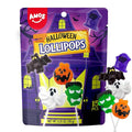 Amos Halloween Candy Lollipops, 15ct Individually Wrapped Monster Variety Suckers – Fun Trick-or-Treat Goodie Bag & Party Favor Candy
