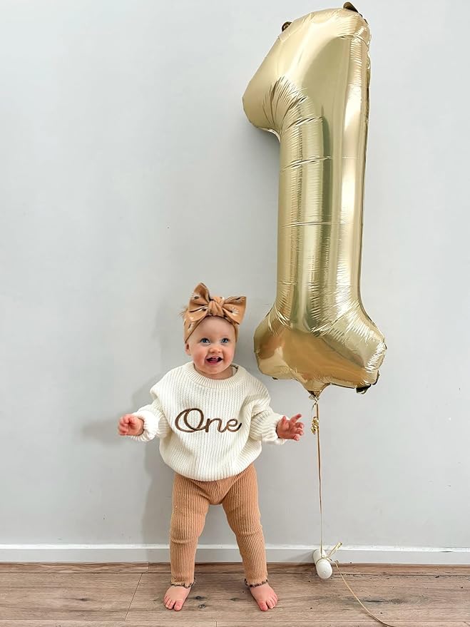 40 Inch Champagne Gold Number 6 Balloon, Giant 6 Number Balloons for 6th Birthday Decorations, Party Supplies for Baby Boy Girl, Champagne Gold Party Decor