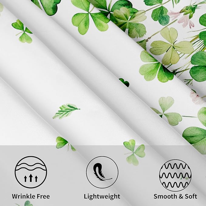 St Patricks Day Tablecloth Round 60 Inch Green Shamrock Table Cloth Farmhouse St Patrick's Day Table Cover for Kitchen Dinner Room Holiday Party Indoor Outdoor Home St Patricks Day Decor