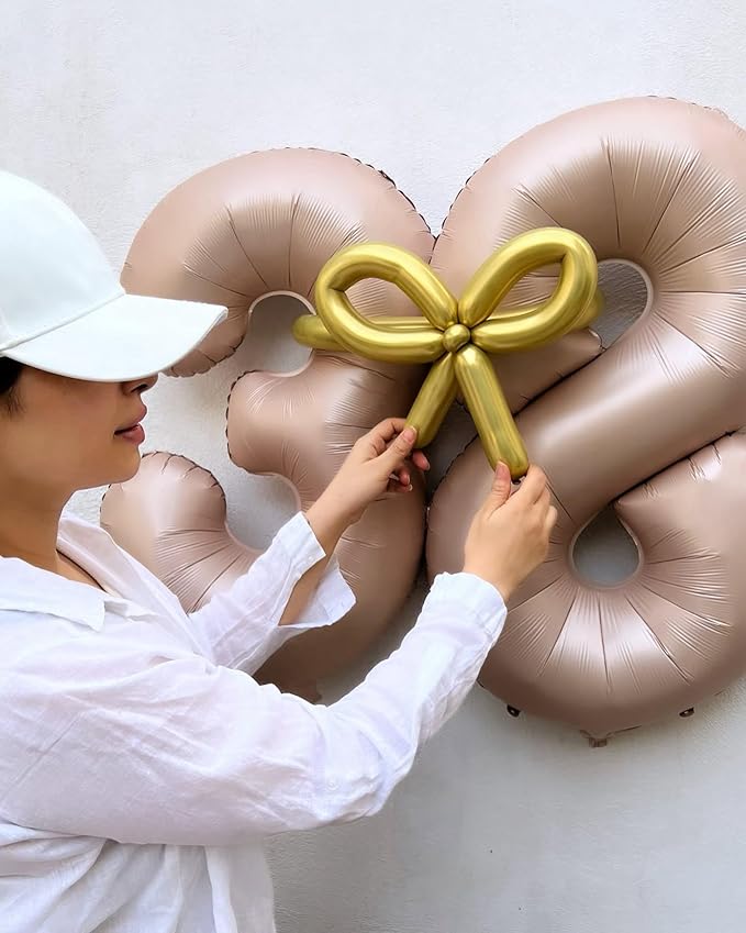 Light Brown Number 0 Balloon 40 Inch, 0 Balloon Numberfor 10th 20th 30th 40th 50th 60th Birthday Decorations, Light Brown Party Supplies for Men Women