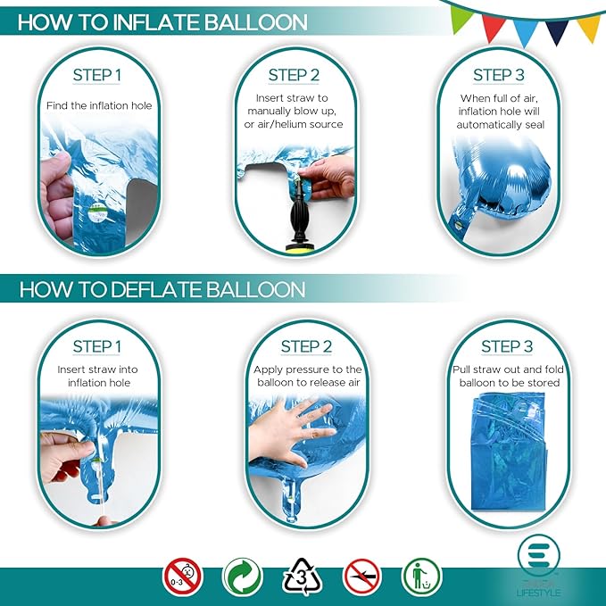 40 Inch Large Blue Number Celebration and Decoration Balloon for Birthday Parties, Graduations, Anniversaries, Weddings, Photo Shoots, Special Events - Helium Foil Mylar (Blue Number 40)
