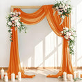 Wedding Arch Draping Fabric 30'' x 18FT Sheer Chiffon Arch Drape Backdrop 1 Panel Orange Drape for Easter Bridal Shower Baby Shower Photo Booth Church Decor Birthday Party Outdoor Decoration