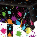 Glow Party Table Covers Neon Plastic Tablecloths 108 x 54 Inch Disposable Neon Glow Table Cloths for Black Light Birthday Party Supplies Decorations(1 Piece)