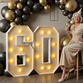 imprsv 3FT Marquee Light Up Numbers, Marquee Numbers 60th Birthday Decorations for Women Men, 60th Birthday Women Foam Board Anniversary Party Decorations Arch Kit (DIY)