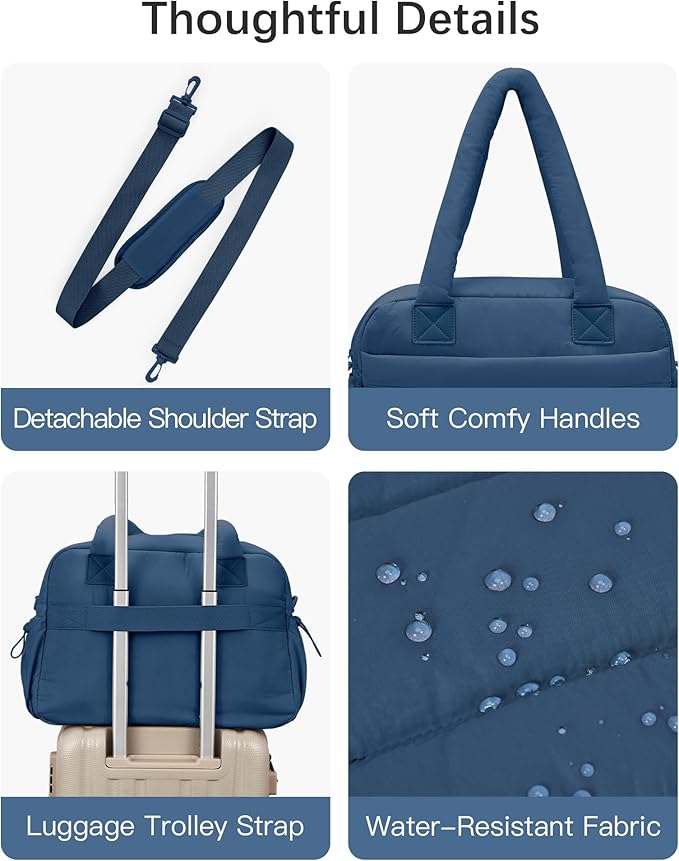 oscaurt Gym Bag for Women Lightweight Duffle Bag for Travel with Toiletry Pouch Water Resistant Carry On Weekender Overnight Duffel