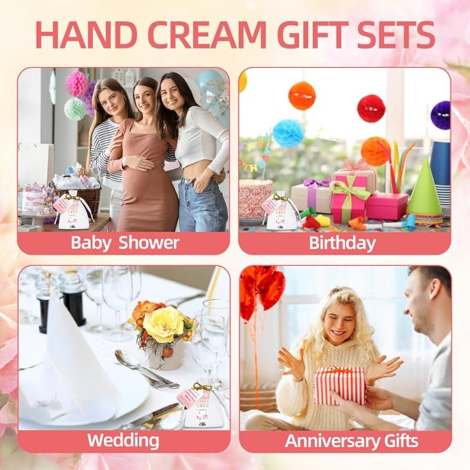 Multipurpose Baby Shower Party Favors - 40 Pack Hand Cream Sets, Wedding & Thank You Gifts for Guests