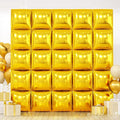 Metallic Gold Double Sided Square Foil Balloons Wall,19 Inches Chrome Foil Balloons Tunnel Arch Kit for Bachelorette,Anniversary,Graduation,Wedding,Birthday Party Background Decoration
