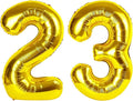 23 Gold Number Balloons, 40 Inch Balloons for Woman Man 23th Birthday Party Decoration, Foil Number Ballon for 23, 32 Anniversary, Bridal Shower, Graduation, Valentine's Day, Mother's Day, Easter