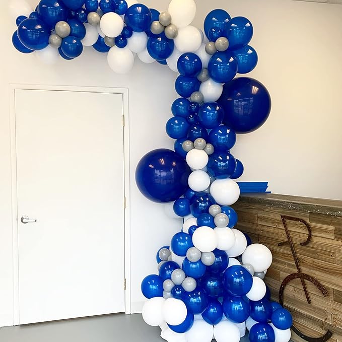 130pcs Navy Blue Balloons Different Sizes 18" 12" 10" 5" Dark Blue Balloons for Birthday Graduation Baby Shower Anniversary New Year Party Holiday Decorations