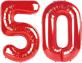 Number 50 Balloons, 40 Inch Balloons for Woman Man 50th Red Birthday Party Decoration, Foil Number Ballon for 50 Valentine's Day, Anniversary, Bridal Shower, Graduation