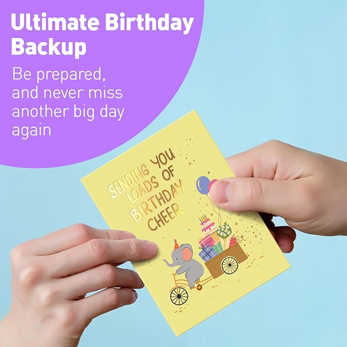 S&O Box of Birthday Cards with Envelopes - Bulk 24 Unique Happy Day Notes - Colorful Birthday Decor Bulk for Office & Home - Assorted Party Cards with Envelopes - 4x5.5”