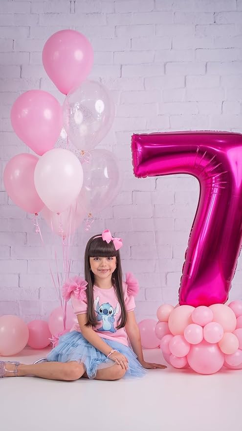 6 Number Balloon, 40 Inch 6 Balloon for Birthday Girl Boy, Rose Purple Balloons for 6, 16, 26, 60, 2026 Graduation, Birthday, Wedding Anniversary, Xmas, Party Supplies