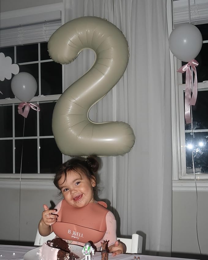 Cream Number 7 Balloon 40 Inch, 7 Balloon Number, 7th Birthday Decorations, Cream Party Supplies for Boys Girls