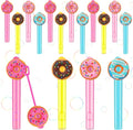 Jenaai 24 Pcs Dount Bubble Wands Sweet Donut Bubbles Party Favors for Summer Activity Cartoon Birthday Gifts Carnival Goody Bag Stuffers Wedding Supplies