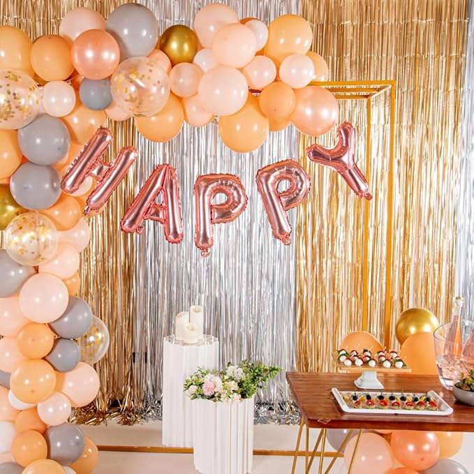 Restaurantware-Balloonify 16 Inch Letter Balloon, 1 Alphabet Party Balloon - Letter H, Self-Sealing, Rose Gold Foil Mylar Finish, Hanging Loop, Decoration For Birthday, Wedding, Or Graduation