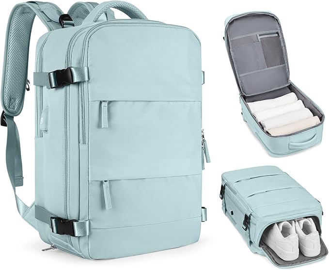 coofay Large Personal Item Travel Backpack For Women Men Airline Approved Carry On Backpack Flight Approved Waterproof Sports Luggage Backpack Casual Daypack Small Hiking Backpack