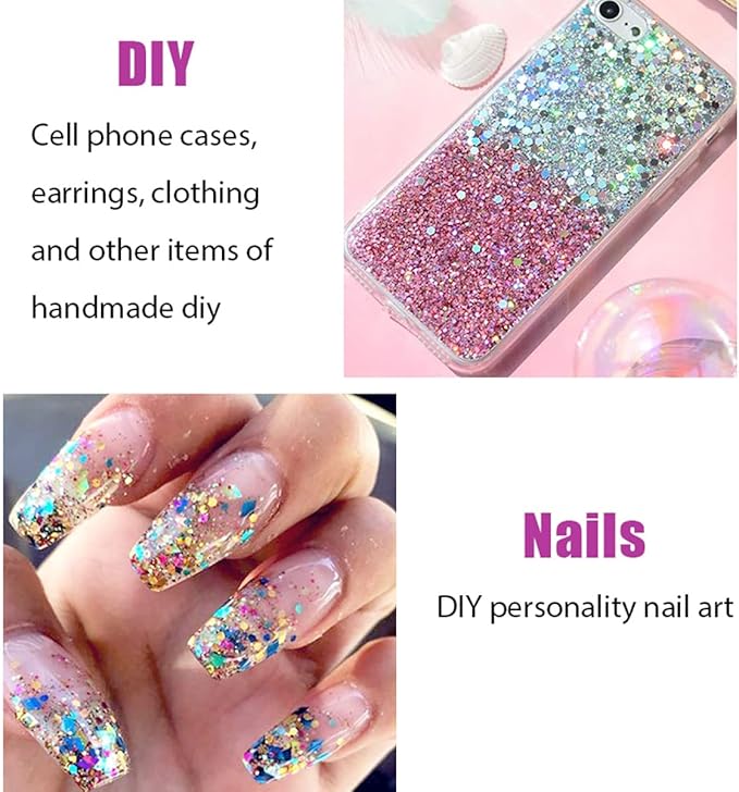 Iridescent White Face Glitter,Color Changing Mermaid Body Hair Glitter Gel,Chunky Glitter Face Paint,Sparkling Sequin for Face Body,Halloween Festival Party Chameleon Glitter Makeup,50ml