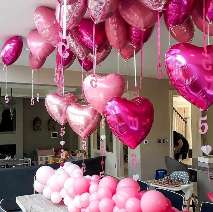 Valentines Heart Balloons 18 Inch Red Heart Balloons 12PCS Heart Shaped Balloons for Valentines Day Galentines Day Wedding Party Decorations