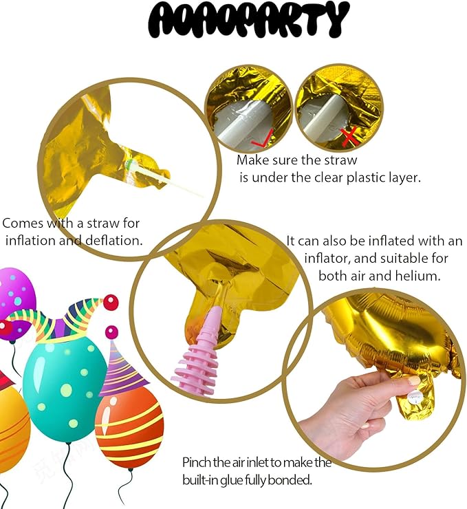 Letter Balloons 40Inch Large Giant big Foil Mylar Gold Balloons P for Birthday Party Decorations