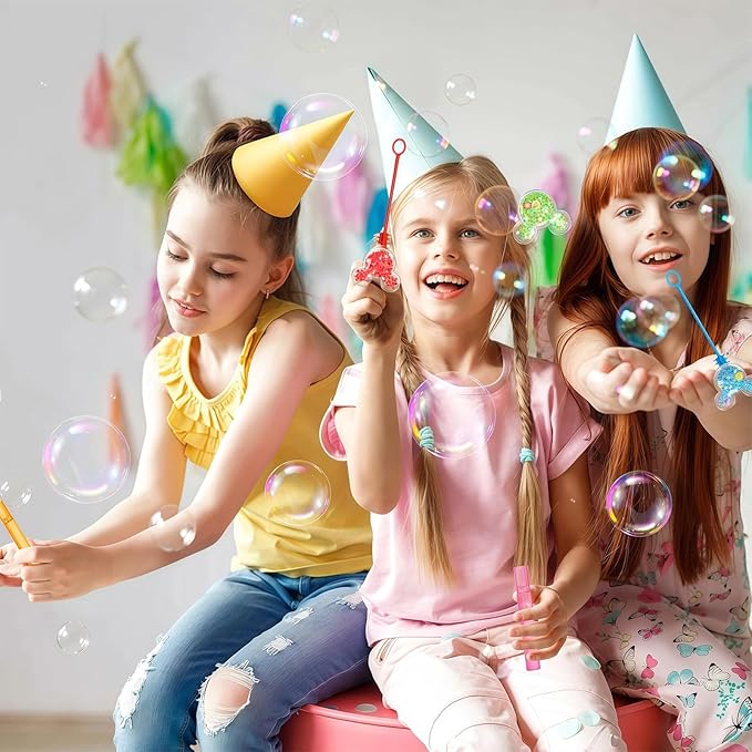 AFZMON 24 Glitter Mouse Ear Bubble Wands for Kids, Mouse Party Favors Mini Bubbles Birthday Gift Toy Goodie Bag Stuffers Classroom Prizes Wedding Party Supplies
