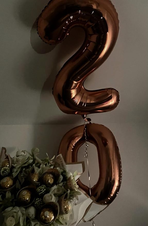 Coffee Brown 40 Inch 0 Number Balloons, 0 Decorations for 10 20 30 40 50 60 70 80 90 100 Birthday, Dark Brown Foil Giant Birthday Graduations Anniversary Party Balloon