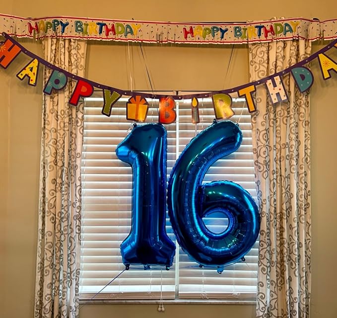 Dark Blue 2026 Balloons Number, Number 20 Balloons 40 Inch Big Foil Balloon Decoration, 2 0 2 6 Balloon Numbers for 2 20 22 26 60 Boy & Girl Birthday Party, Graduation, Anniversary