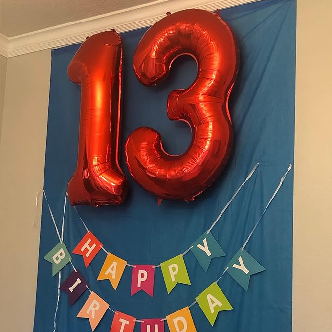 10th Birthday Balloons for Girls Boys, 40 Inch Giant Red Foil Number 10 Balloons with Red Confetti Balloons Kit, Digit 10 Helium Balloons for Men Women 1st 10th Anniversary Party Decorations Supplies