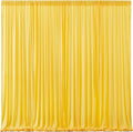 Yellow Backdrop Curtains-Wrinkle-Free Polyester Photography Drapes Party Curtain Background for Baby Shower Wedding Decorations- 32 X10FT (Yellow)