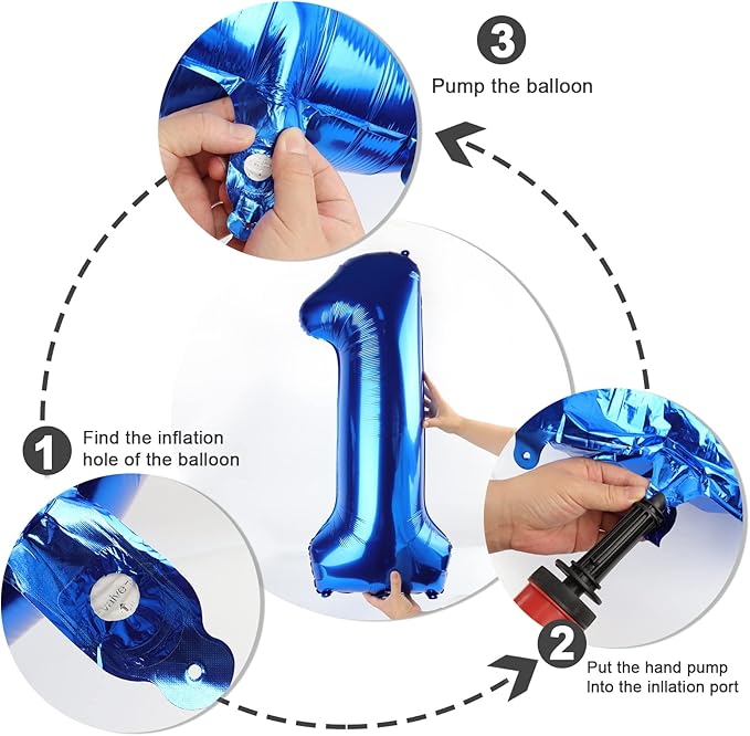 Numbers Balloons 40 Inch 4 Navy Blue Balloons for 4th Birthday Party, Number 4 14 40 Balloons