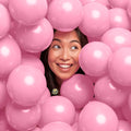 AFTERLOON® Biodegradable Mini Balloons 50 pcs Cotton Candy Pink 5 Inch, Matte Color Thickened Extra Strong Latex Helium Float, Baby Shower Gender Reveal Garland Wedding Birthday Party Decorations