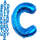 40 Inch Blue Letter C Balloons, DIY Phrase Foil Alphabet Letter C Balloons DIY Word C Banner for Birthday Anniversary Celebration Graduation Party Supplies Decoration