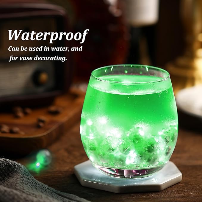 AIKEI 100pcs LED Balloon Lights,Green Mini Balls Lights,Long Standby Time Waterproof for Paper Lantern Easter Decor Halloween Christmas Birthday Party Decoration for Indoor Outdoor