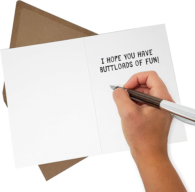 Sleazy Greetings Funny Birthday Card For Women or Men - 5 x 7 Inch Adult For Friend Bday Card with Matching Envelope - Happy Birthday Sweet Cheeks!