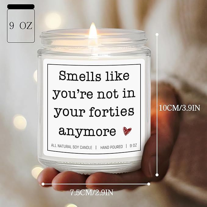 50th Birthday Gifts for Her Him, 50th Birthday Decorations Gifts for Women Men, 50 Year Old Birthdays, Lavender Scented Candle, 7oz