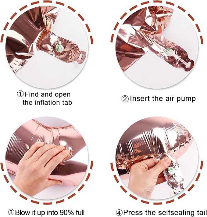 Rose Gold Foil Number 8 Balloon 40 Inch, Helium Mylar Eight Number 8 18 28 38 48 58 80 88 Birthday Balloons, 8th Rose Gold Women Men Wedding Anniversary, Graduations Party Supplies