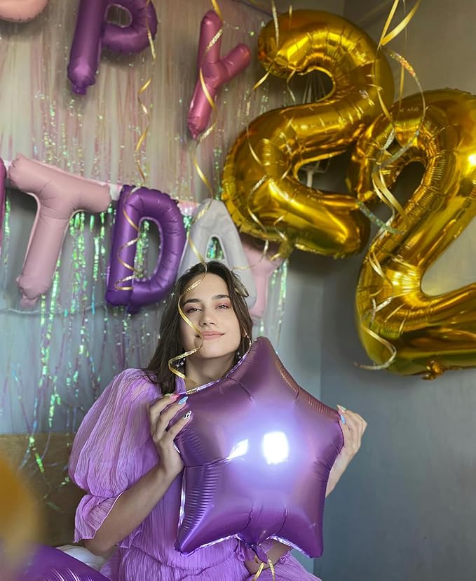 Smlpuame 40 inch Number Balloon 0-9 Gold Large Number 23 Balloons for Birthday Party Celebration Decorations Supplies