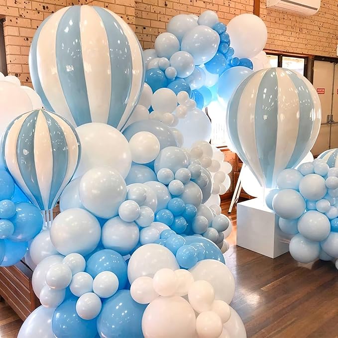PartyWoo Light Blue Balloons 50 pcs 12 Inch Baby Pastel Sky Aqua Blue Latex Helium Balloons for Graduation Baby Shower Gender Reveal Wedding Under the Sea Birthday Party Decorations Blue-Y4