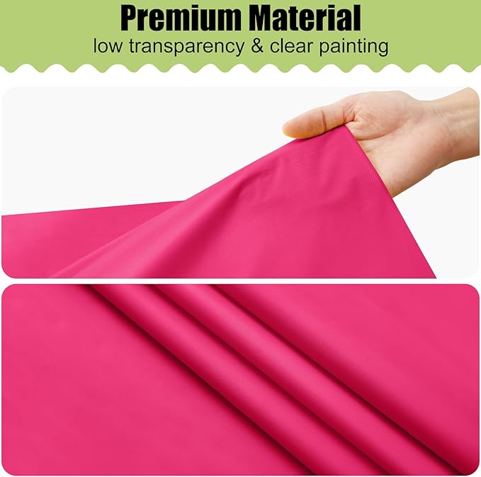 Smiry Disposable Table Cloth - 12 Pack, 54 x 108 Inch Waterproof Rectangle Tablecloths for Parties, Decorative Plastic Table Cover, Leakproof & Sturdy, Hot Pink