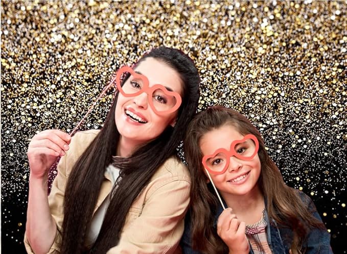 CYLYH 7X5ft Black and Gold Backdrop Golden Spots Backdrop Vintage Astract Glitter Background Wedding Adult Baby Children Holiday Party Backdrop