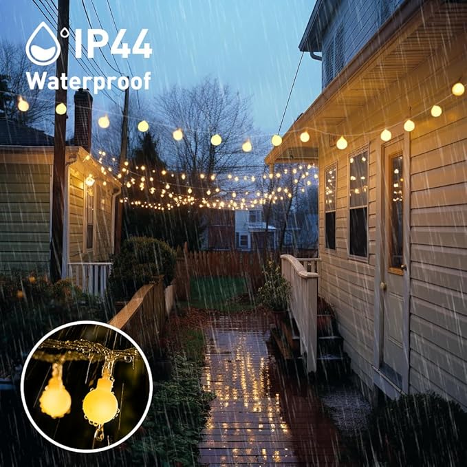 147ft Globe String Lights Outdoor Waterproof, 300 LED Indoor Christmas Lights Plug in with Remote, Hanging Fairy Light for Bedroom Holiday Party Patio Garden Christmas Decorations, Warm White