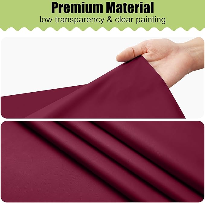 Smiry Disposable Table Cloth - 10 Pack, 54 x 108 Inch Waterproof Rectangle Tablecloths for Parties, Decorative Plastic Table Cover, Leakproof & Sturdy, Wine Red